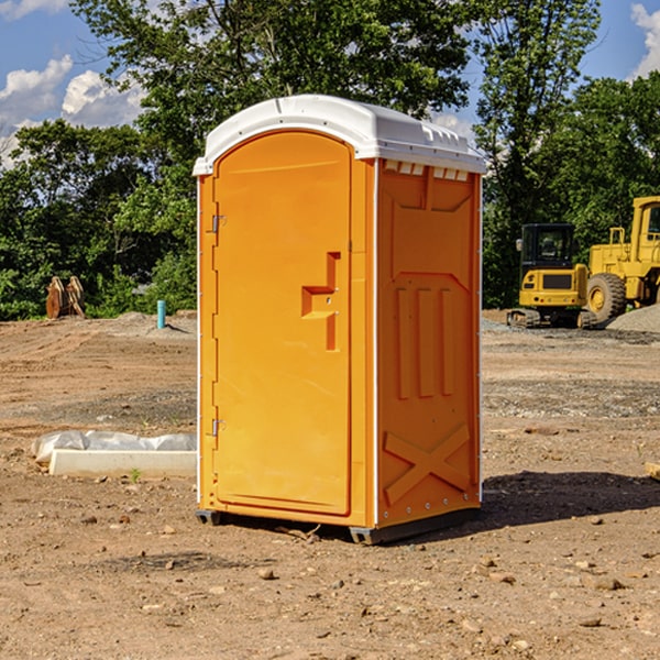 can i customize the exterior of the portable restrooms with my event logo or branding in Fraser IA